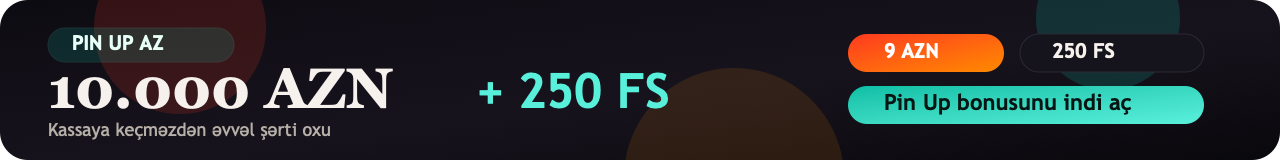 Pin Up bonus zolaq banneri