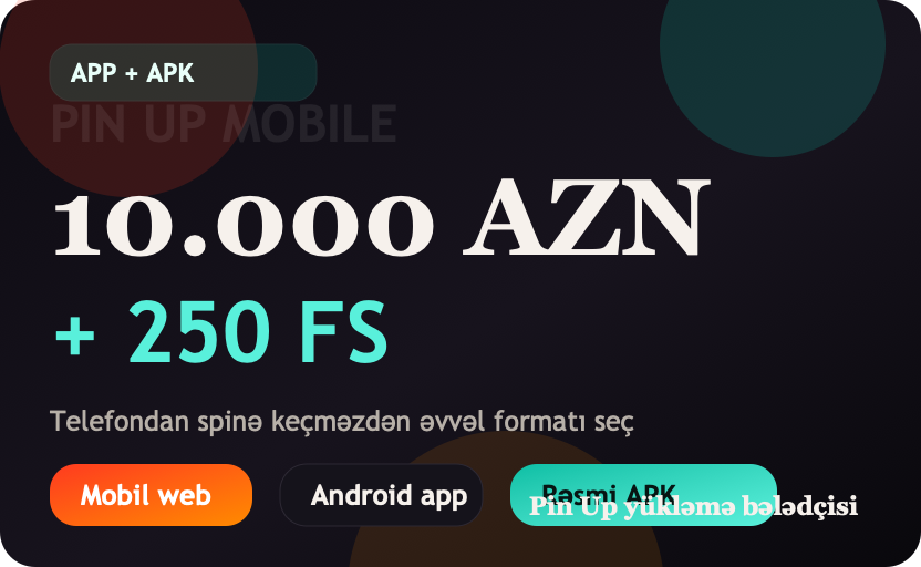Pin Up yükləmə səhifəsi üçün hero banner
